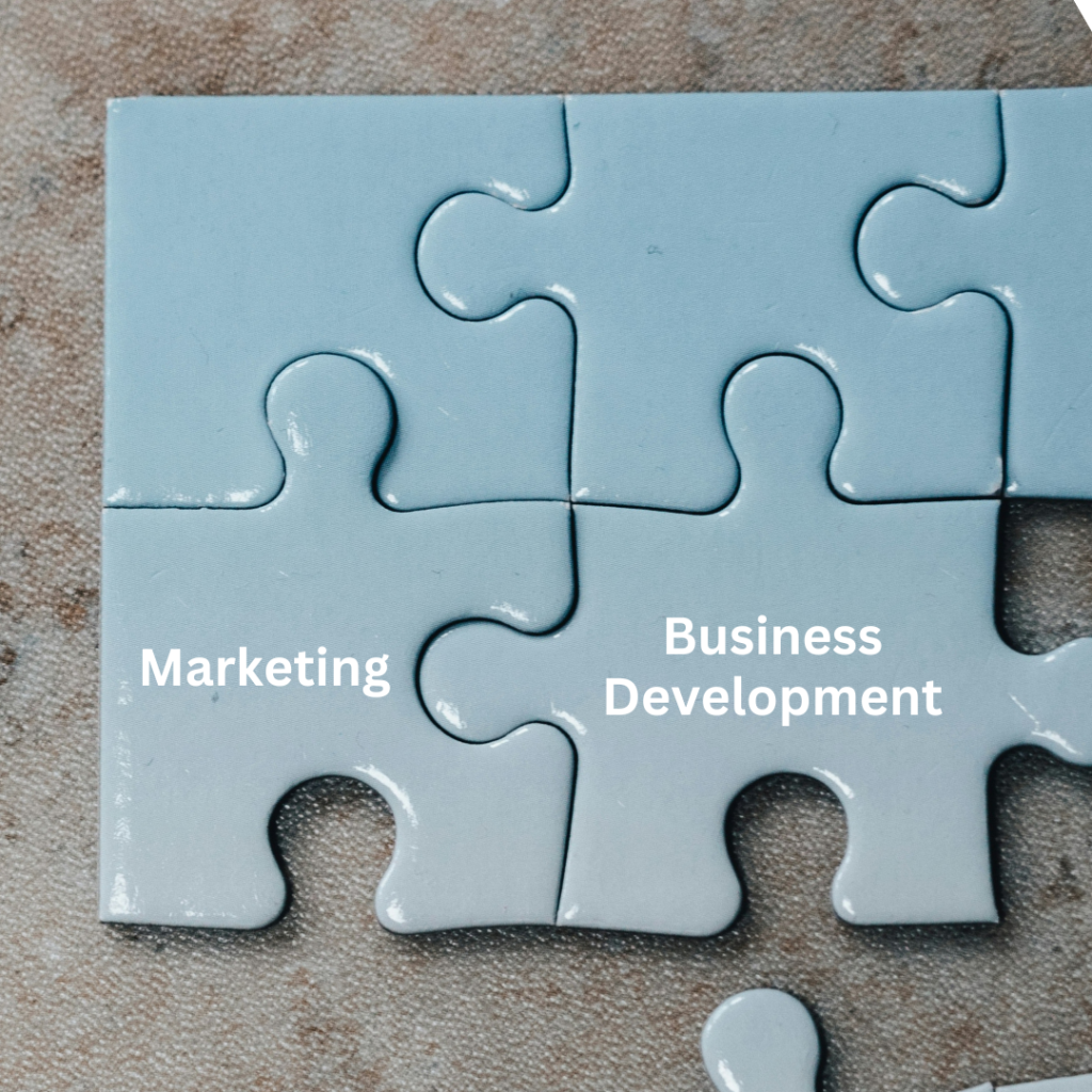 business development - marketing puzzle pieces
